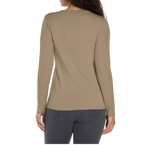 Eddie Bauer Women's Long Sleeve Crewneck Tee. Color: Pumice. Size XL. New.Clas - Picture 2 of 9